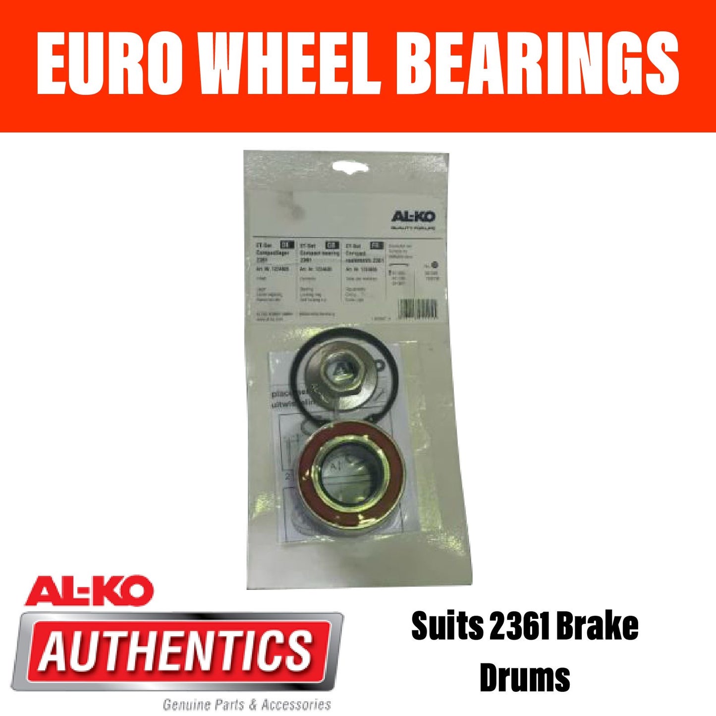 Euro Sealed Bearing Kit Suits 2361 Brake