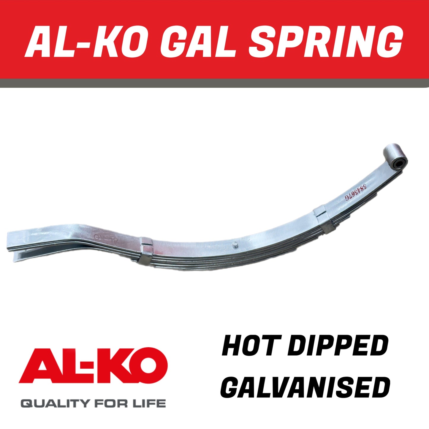 AL-KO 7 Leaf Galvanised Eye Slipper Spring – 765mm
