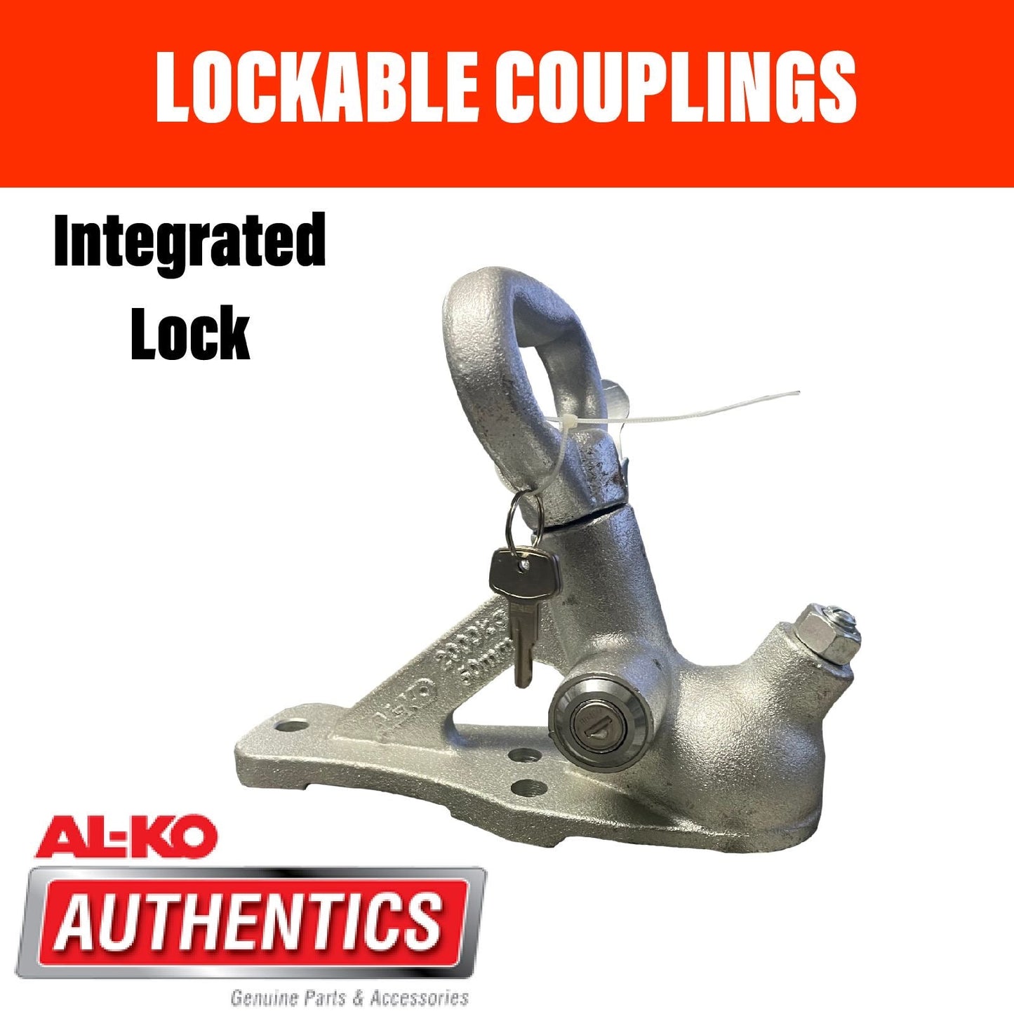 AL-KO 2000KG Unbraked Lockable Coupling suit 2 and 3 Hole