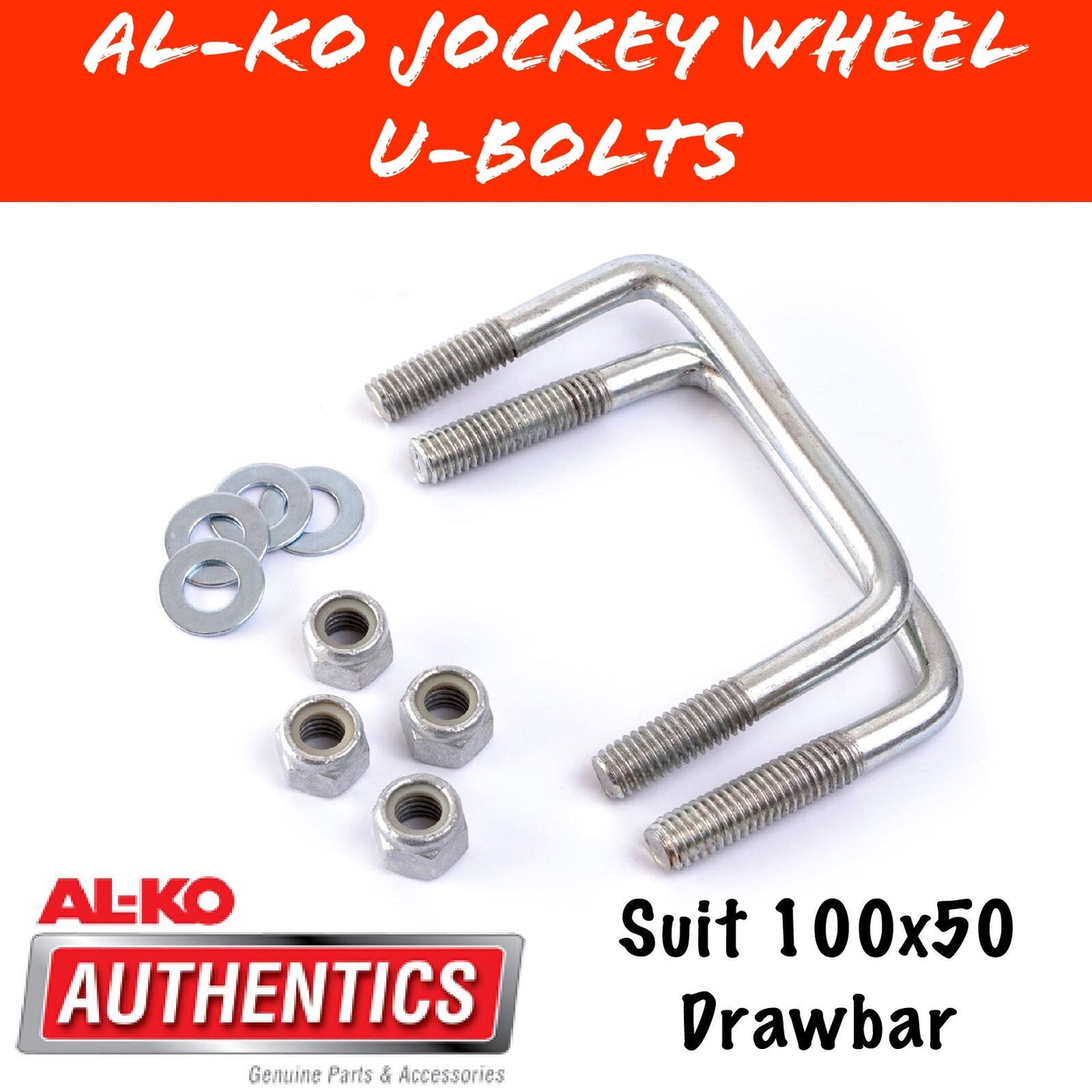 AL-KO 100X50MM Draw Bar U-Bolt Set