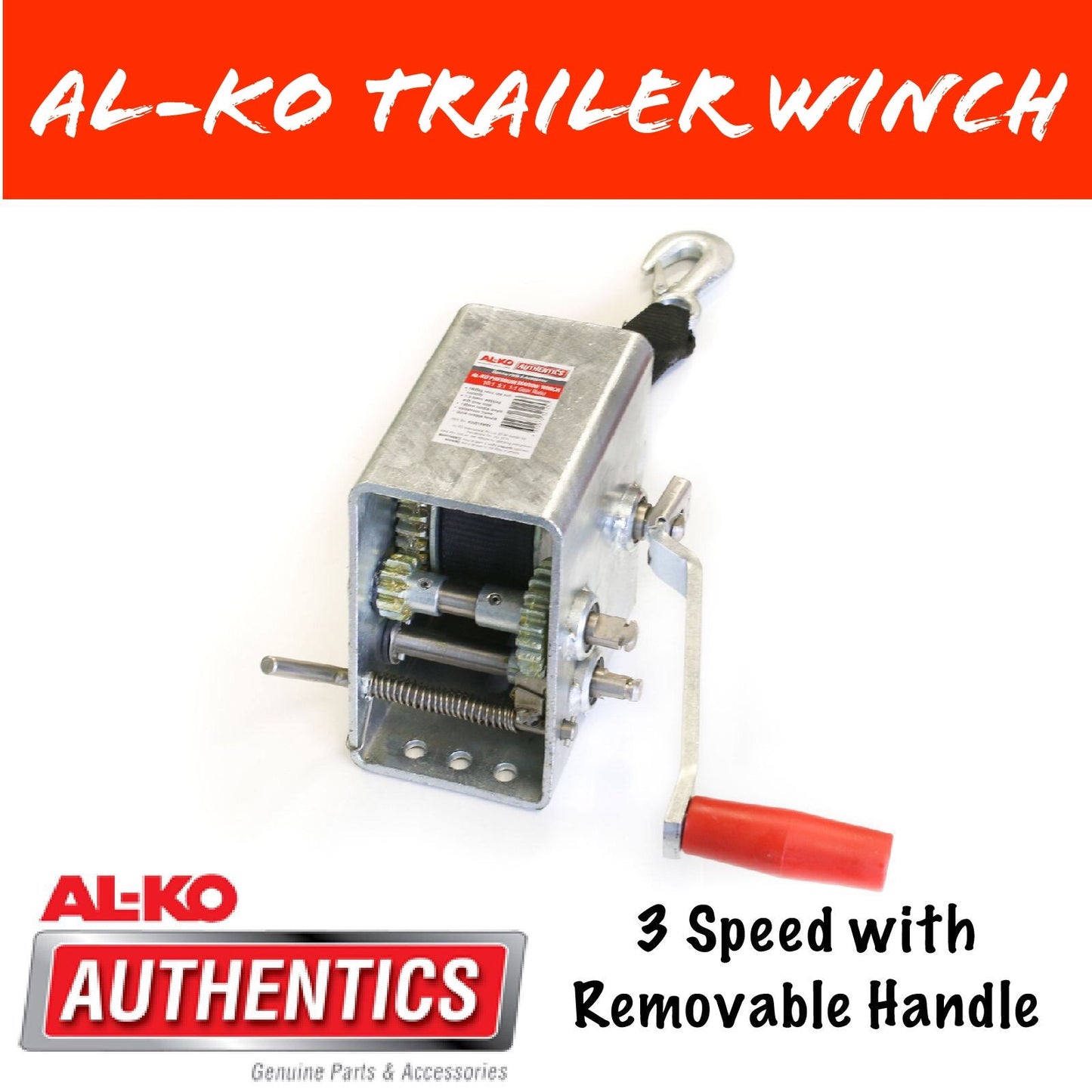 AL-KO 5:1 MARINE WINCH With 6M Webbing Strap