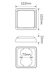 LED Autolamps 100 Series Single Function Stop Tail LED Light