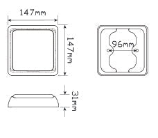 LED Autolamps 125 Series Single Function Stop Tail LED Light