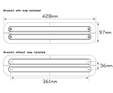 LED Autolamps 380BAR12 Stop/Tail and Indictor Strip Light