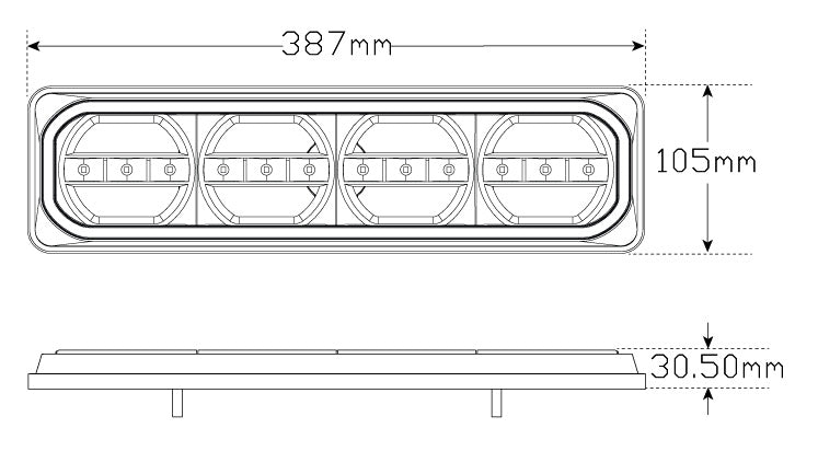Pair LED AUTOLAMPS 385ARWM-2 MAXILAMP Sequential Indicator LED Taillights