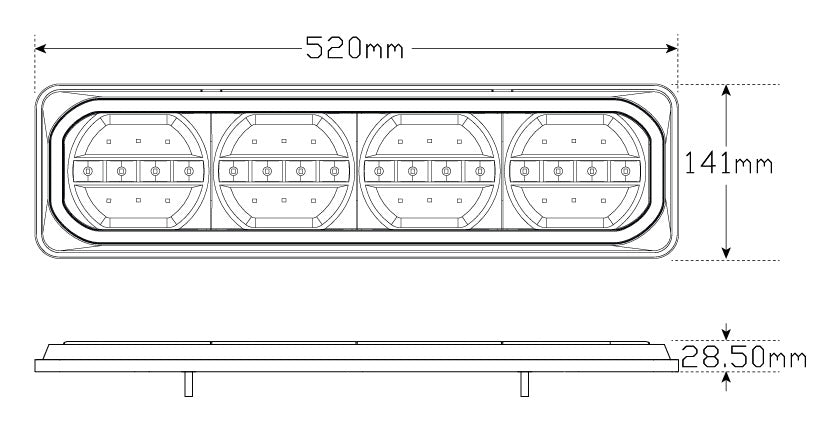 Pair LED AUTOLAMPS 520ARWM-2 MAXILAMP Sequential Indicator LED Taillights