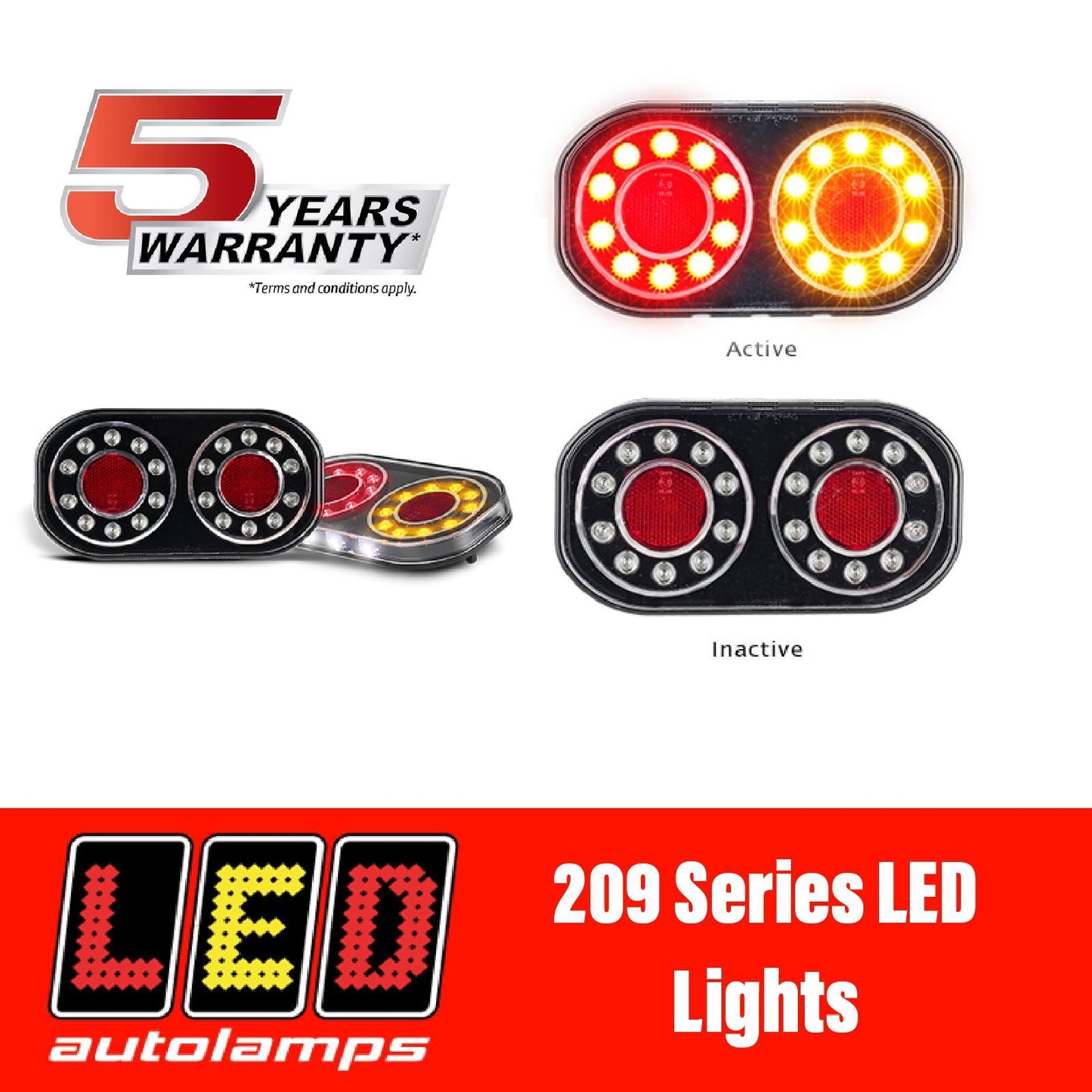 LED AUTOLAMPS 209GARLP2 Boat Trailer Lights