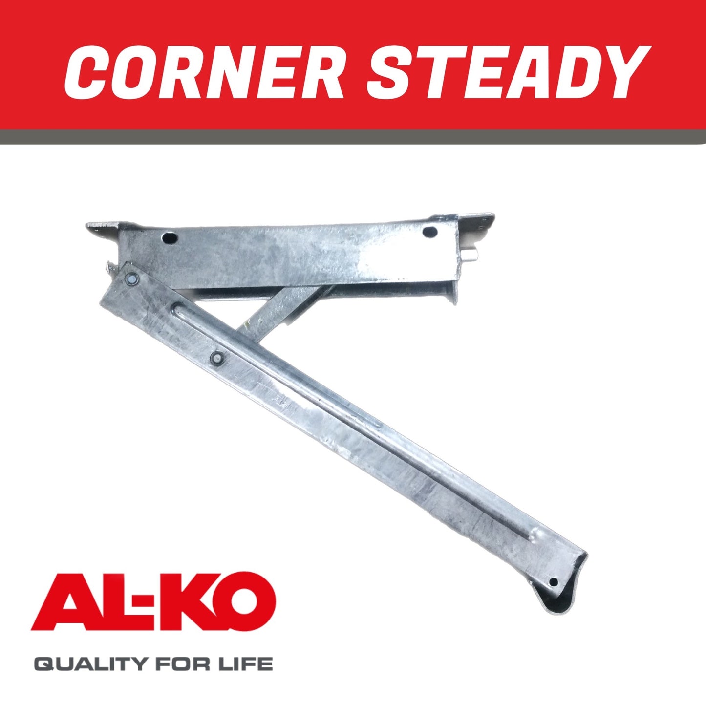 AL-KO Hex Drive Front Corner Steady – 500mm Bolt-On Stabiliser Leg