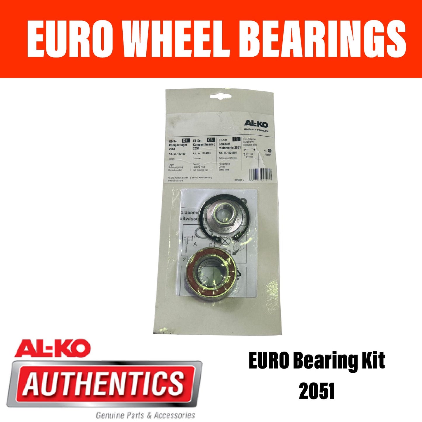 AL-KO 2051 Euro Bearing Kit 91224801