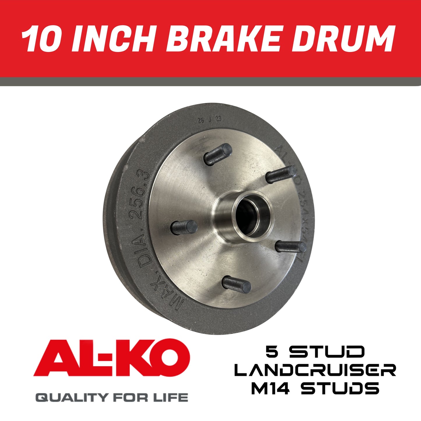 AL-KO DRUM 10 INCH LCR 5 x 150mm M14 STUD