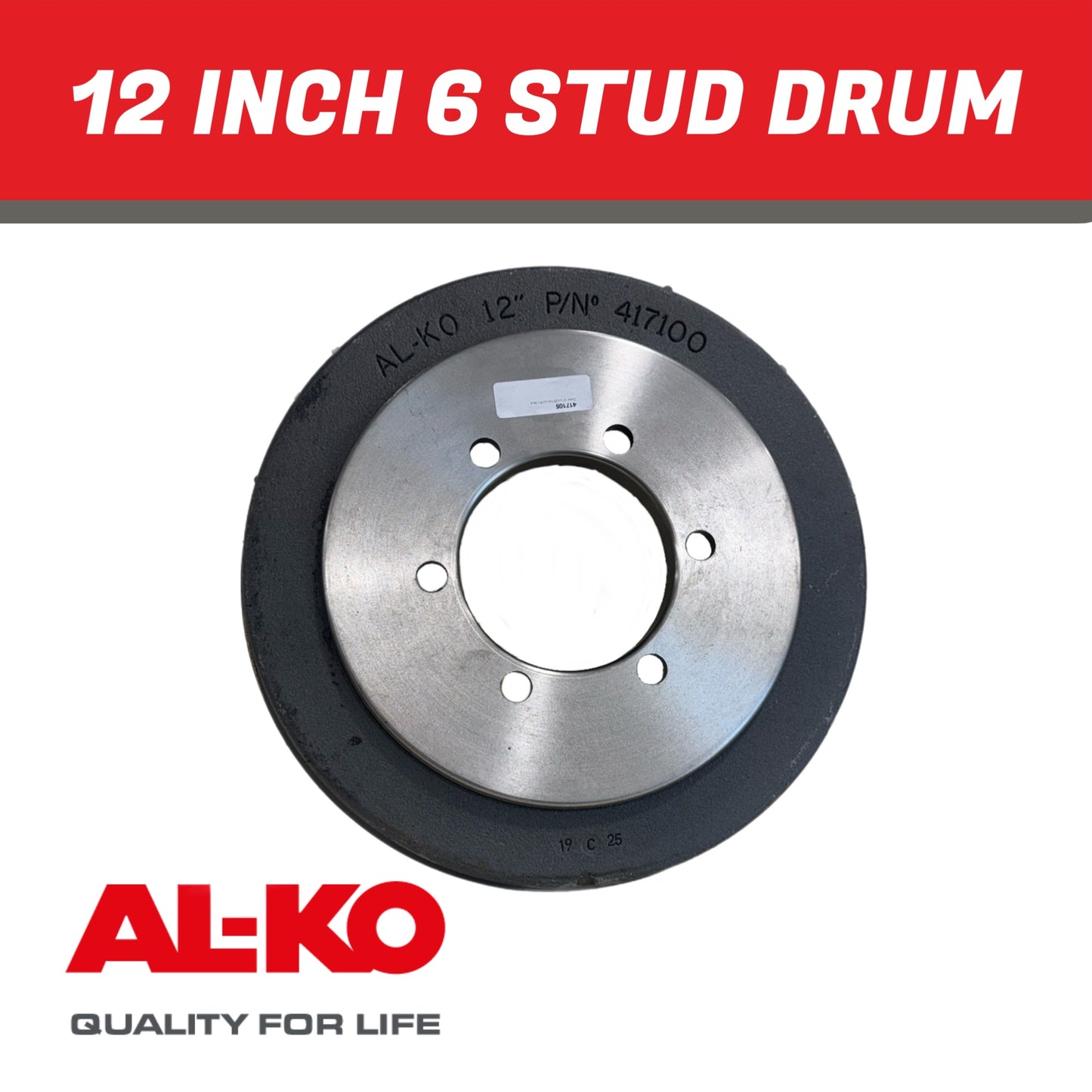 AL-KO 12 Inch Drum 6 Stud L/C