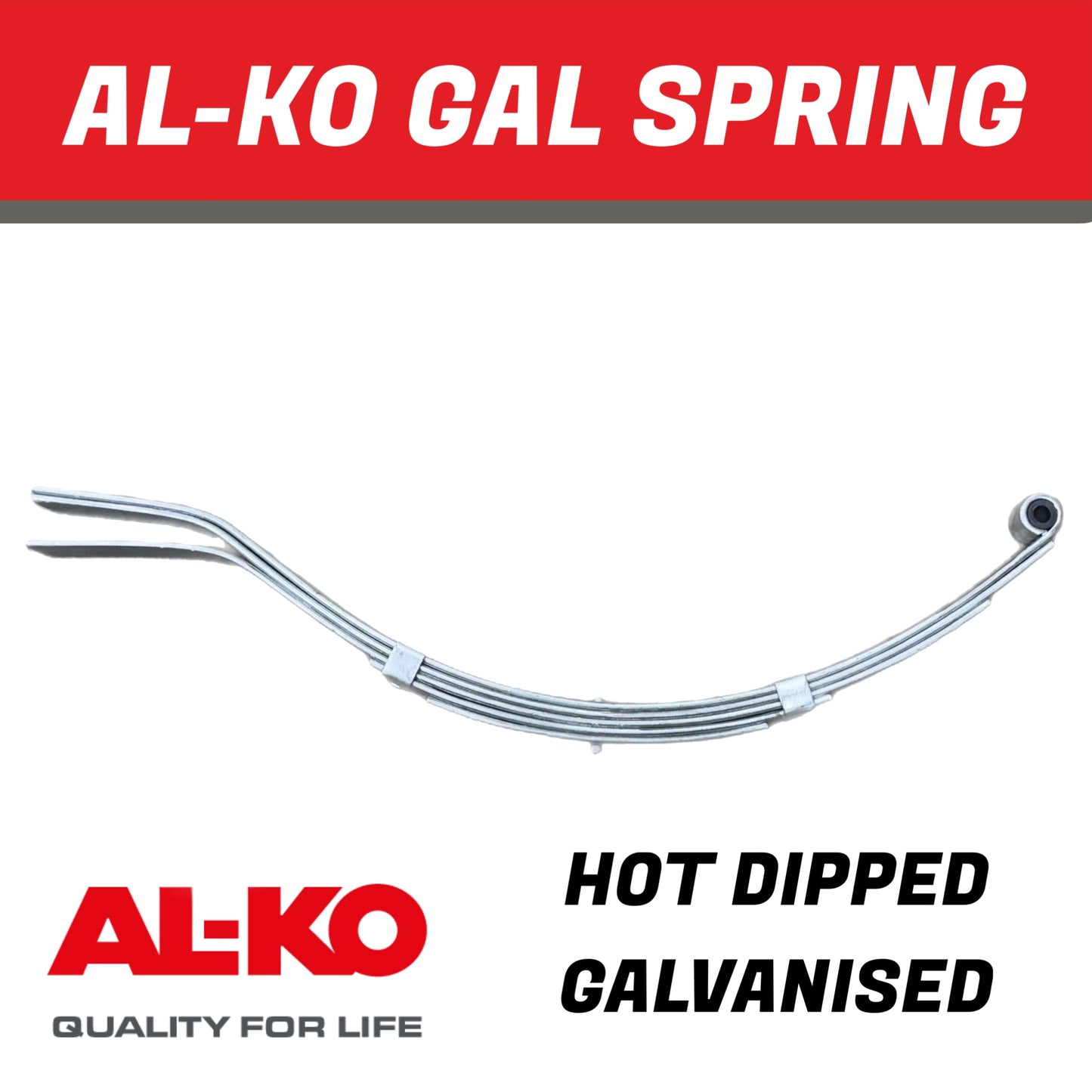 AL-KO 5 Leaf Galvanised Eye Slipper Spring – 765mm