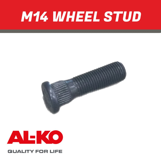 AL-KO M14 Wheel Stud Short Knurl