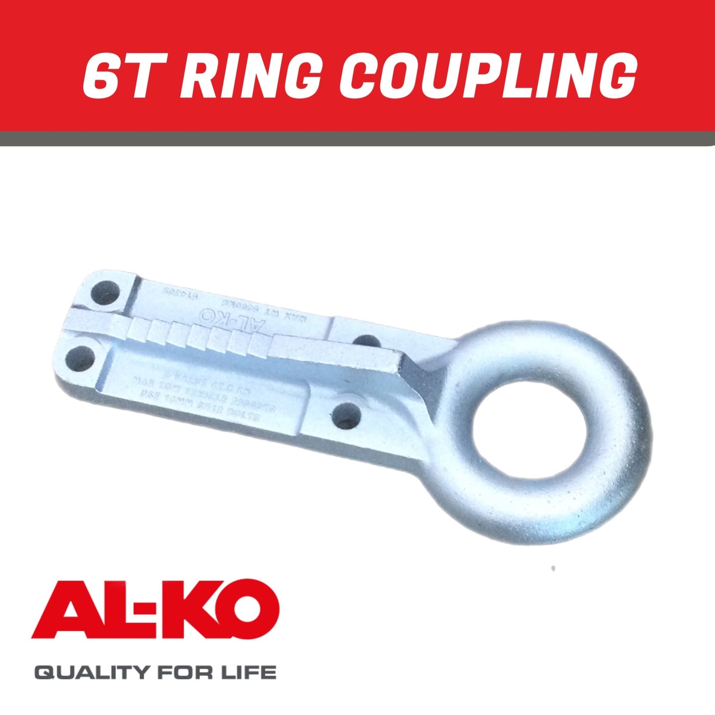 AL-KO 6T Ring Coupling – 6000kg 75mm Pintle Hook Trailer Coupling