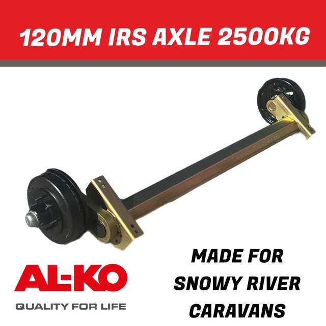 AL-KO 120mm IRS Torsion Axle Bare 2500Kg Rating For Snowy River Caravans