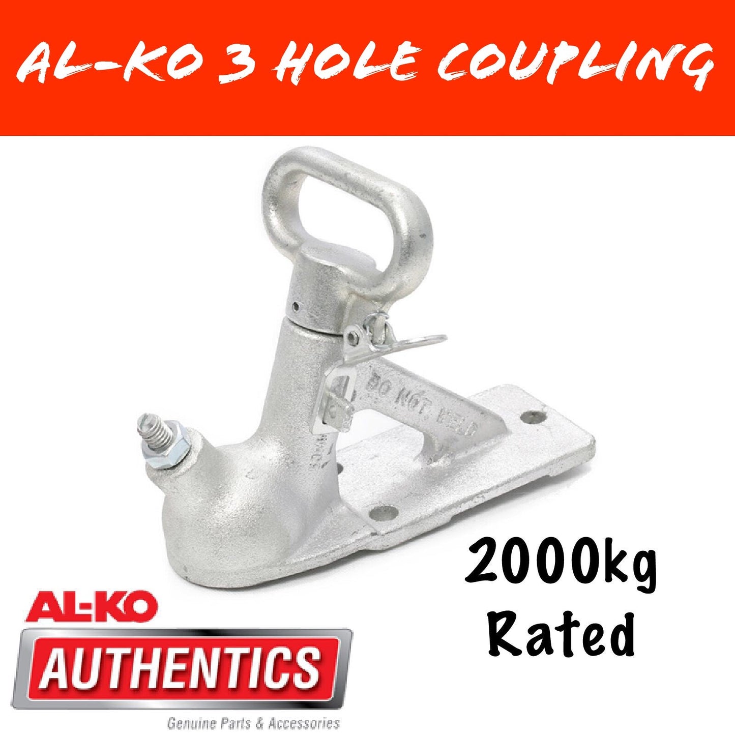 AL-KO 2000KG Coupling 3 Hole Unbraked