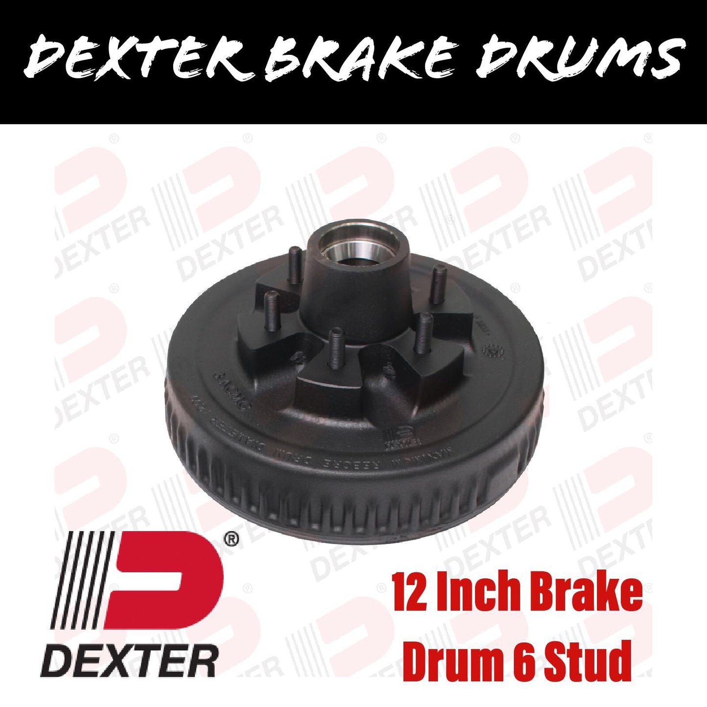 DEXTER 12 INCH BRAKE DRUM 6 STUD