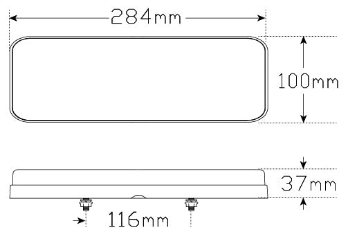 LED AUTOLAMPS 284ARWM-2 Sequential LED Light Lights with Reverse Light Pair