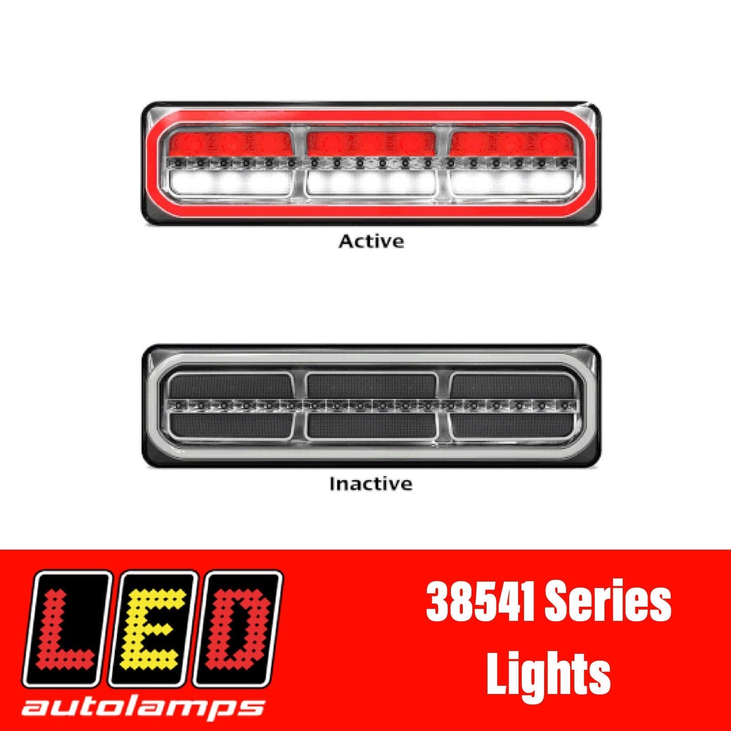 LED AUTOLAMPS 38541ARWM-2 MAXILAMP Sequential Indicator LED Taillights