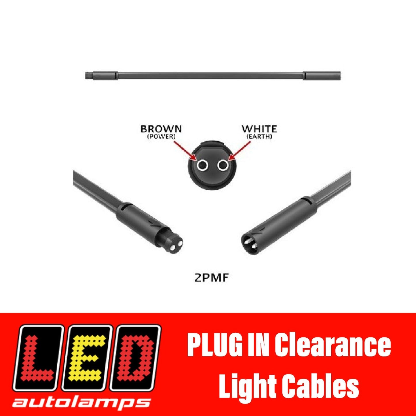 LED AUTOLAMPS PLUG IN CLEARANCE LIGHT WIRING 3 METRE