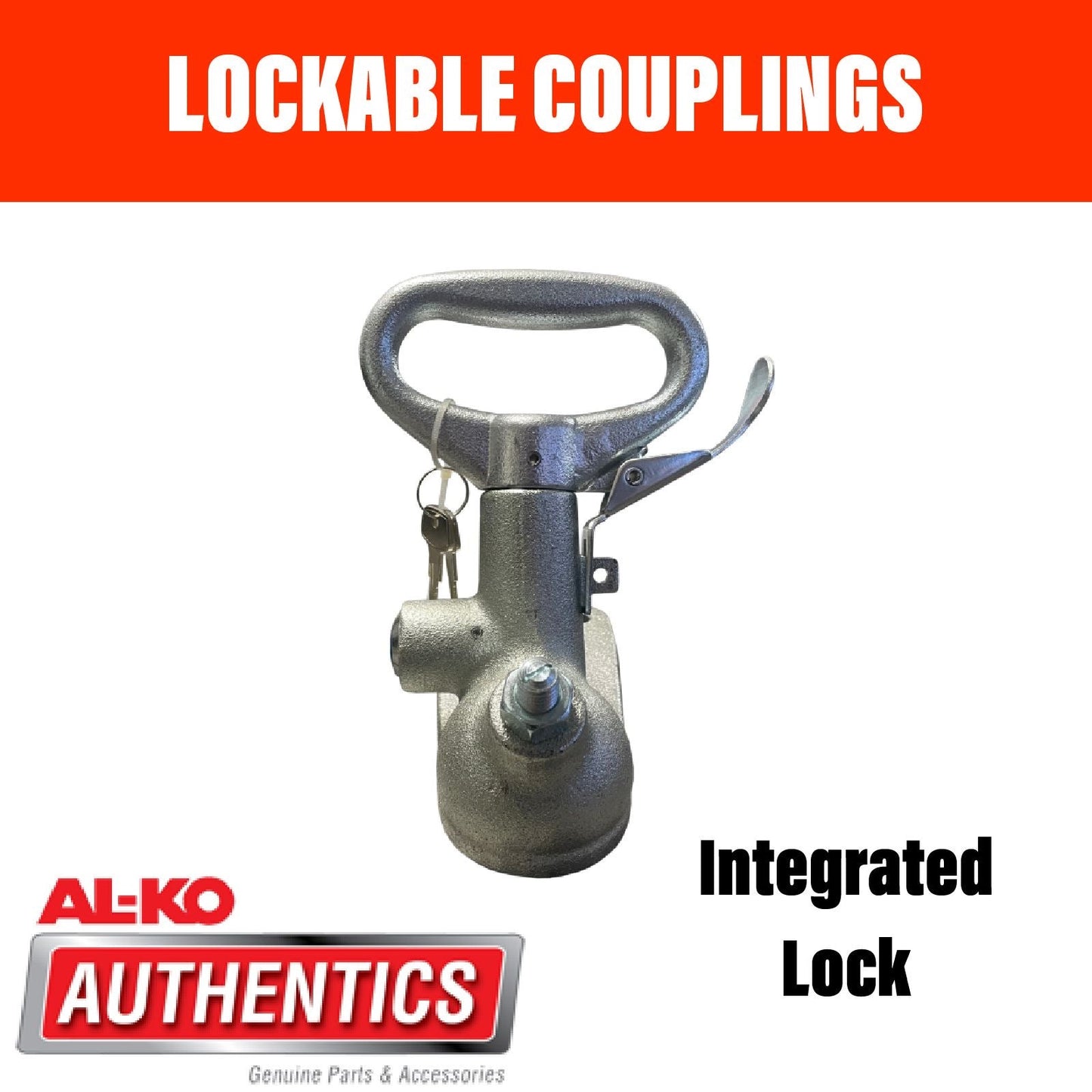 AL-KO 2000KG Unbraked Lockable Coupling suit 2 and 3 Hole