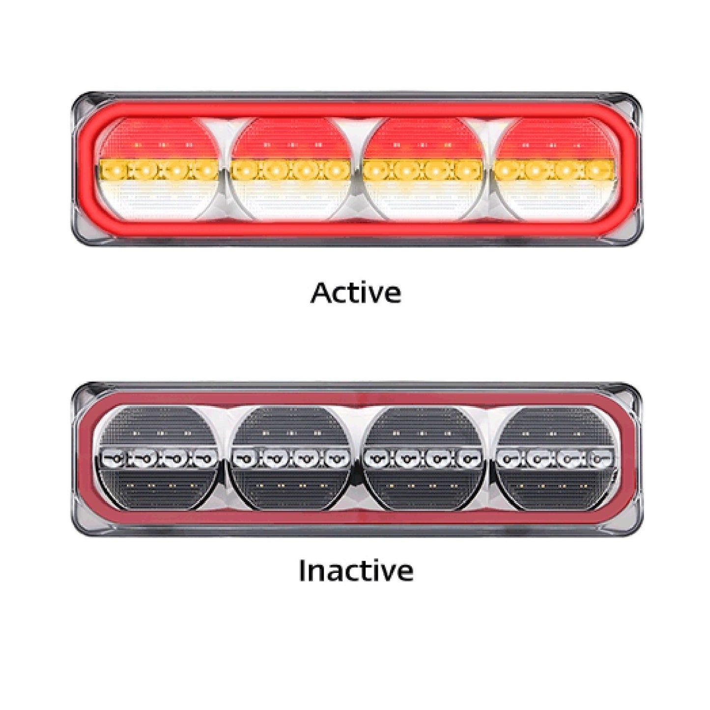 Pair LED AUTOLAMPS 385ARWM-2 MAXILAMP Sequential Indicator LED Taillights